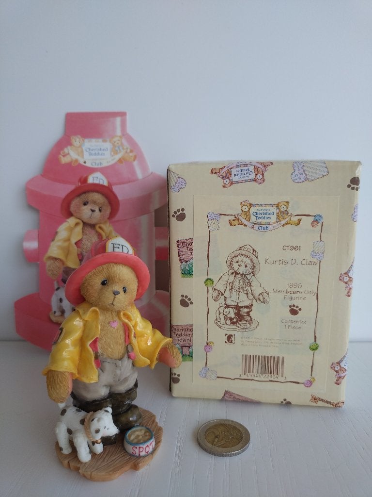Cherished teddies - Kurtis, Collections, Ours & Peluches, Enlèvement ou Envoi, Comme neuf, Statue, Cherished Teddies