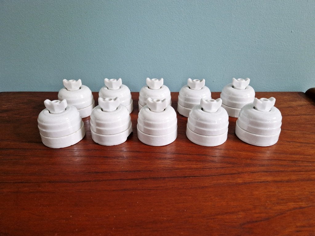 Ancien interrupteur en porcelaine (10 disponibles), Antiquités & Art, Enlèvement ou Envoi