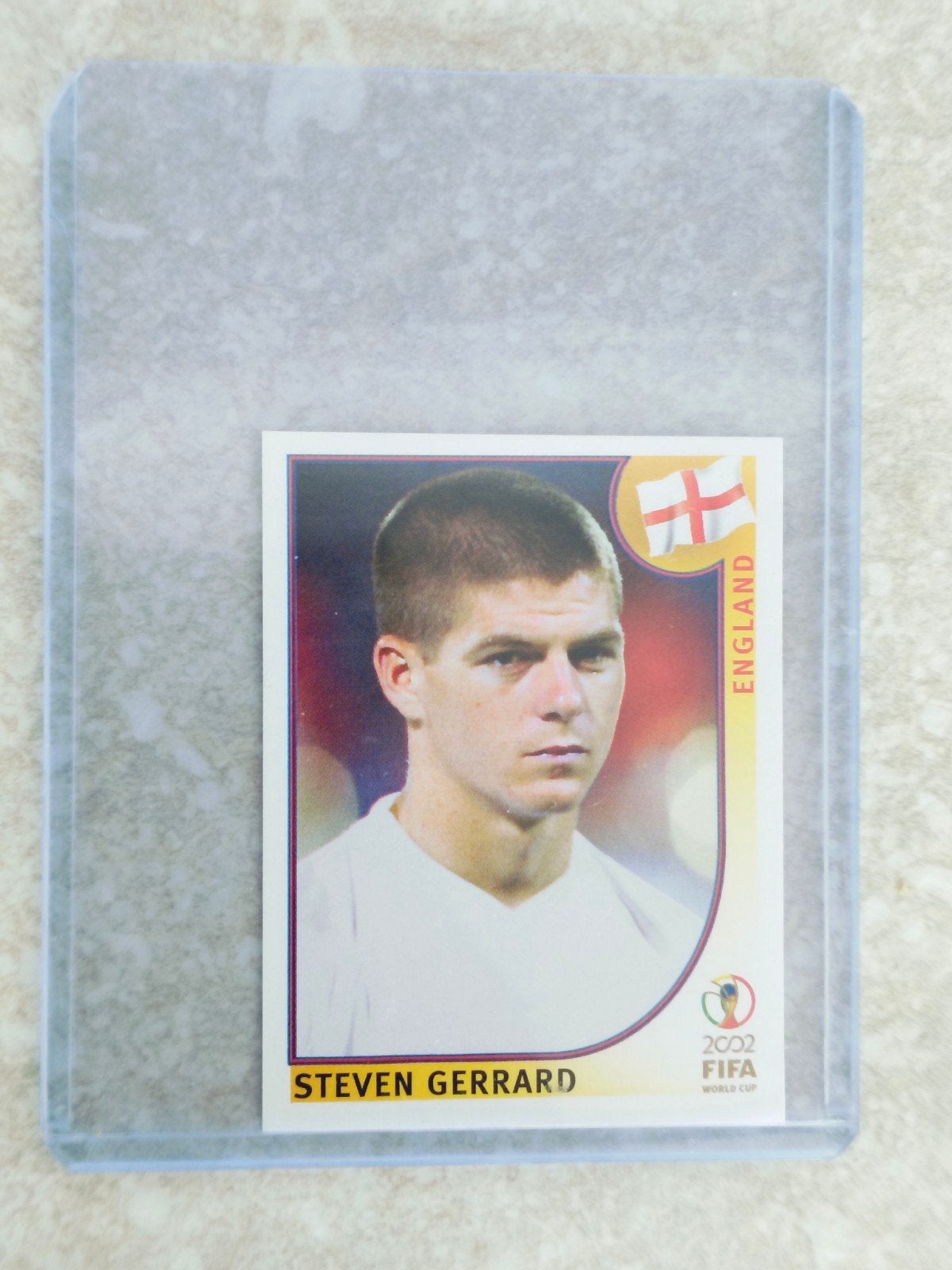 Panini sticker WK 2002 Steven Gerrard Engeland, Ophalen of Verzenden, Sticker