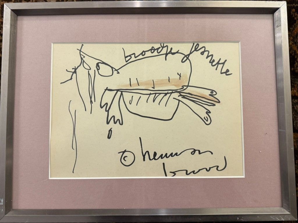 Herman Brood Titre : Sandwich Stift Drawing, Enlèvement, Signé, Dessin, Papier