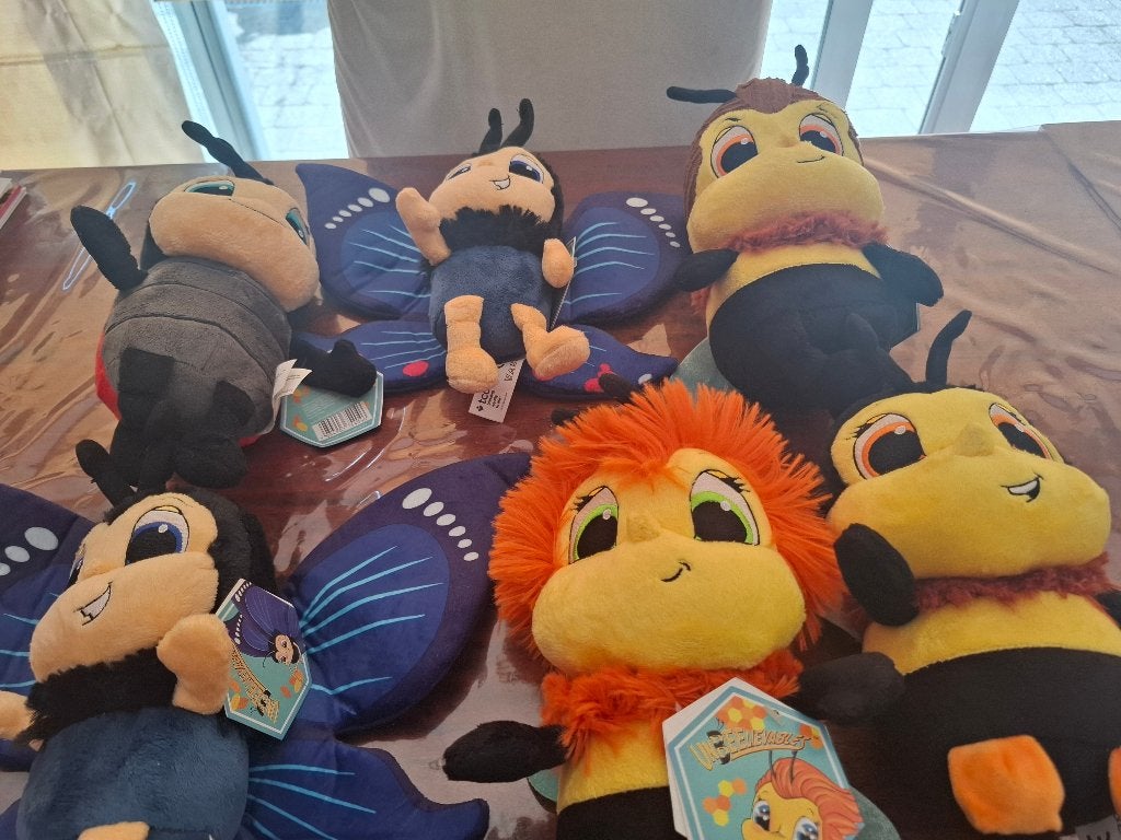 Lot peluches 'abeilles' (6), Enlèvement ou Envoi, Comme neuf