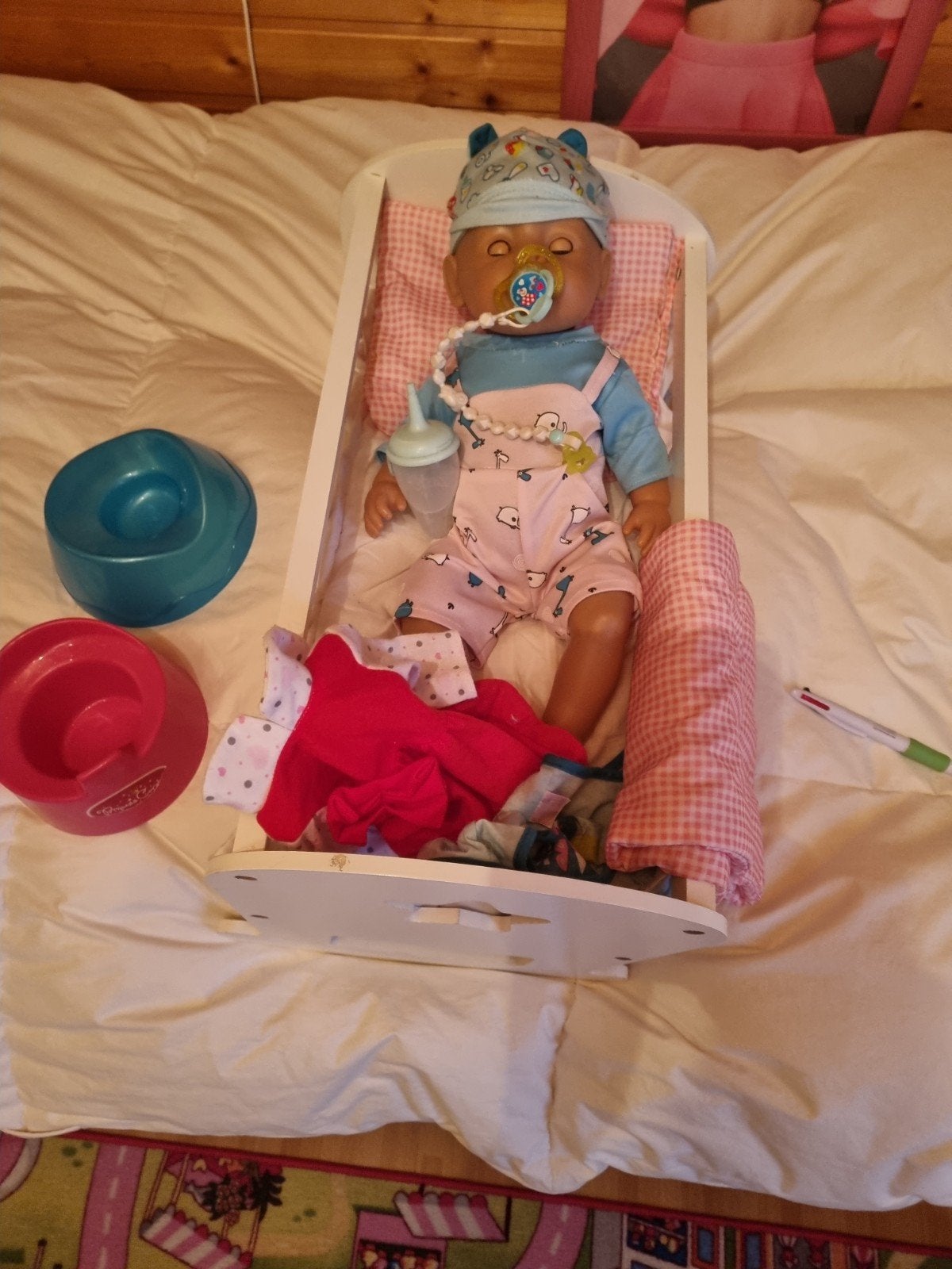poppenbed, Ophalen