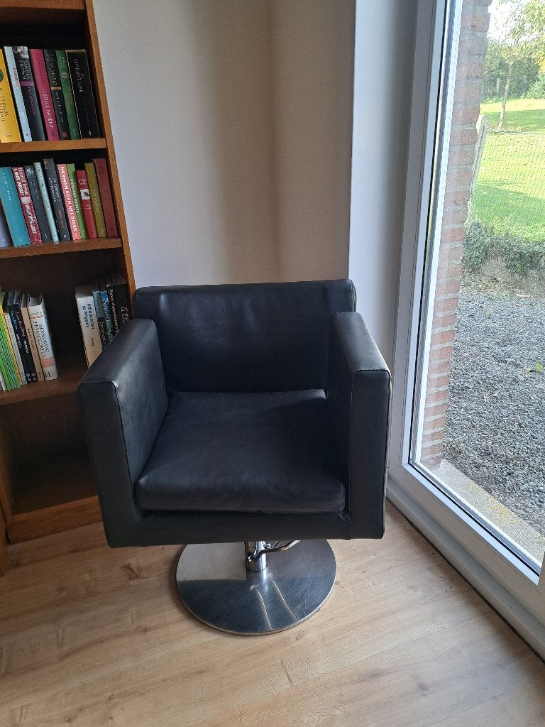 mooie vintage design zetel / bureaustoel, Huis en Inrichting, Ophalen, Gebruikt, Eenpersoons, Kunststof