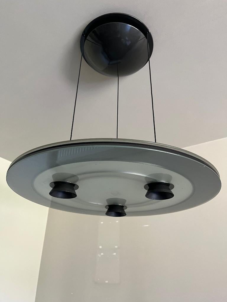 Design eetkamerluster Arteluce Aurora jaren 80, 75 cm ou plus, Verre, Comme neuf, Enlèvement