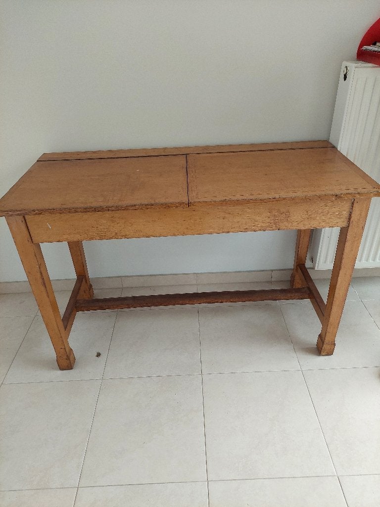 antiek bureautje, Maison & Meubles, Bureaux, Bureau d'écolier, 120 cm, Antique, Bois