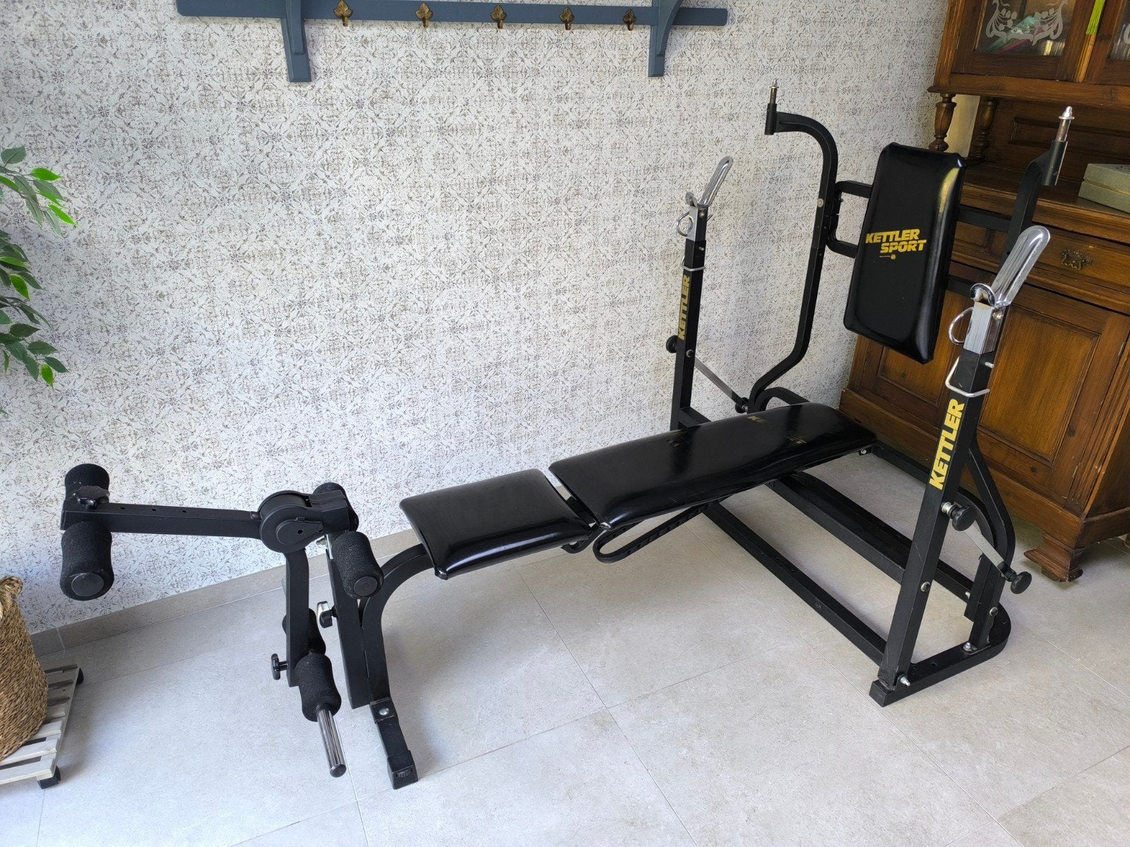 Kettler Fitnessbank/ Bench press + Benen (Goede staat), Sport en Fitness, Ophalen, Gebruikt, Benen, Fitnessbank