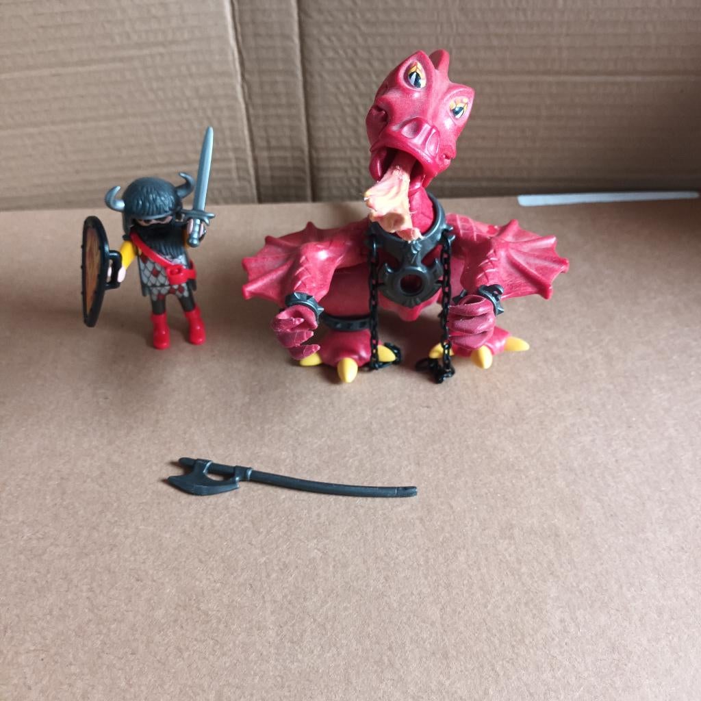 Playmobil 3327 le dragon rouge et son gardien, Enlèvement ou Envoi, Utilisé