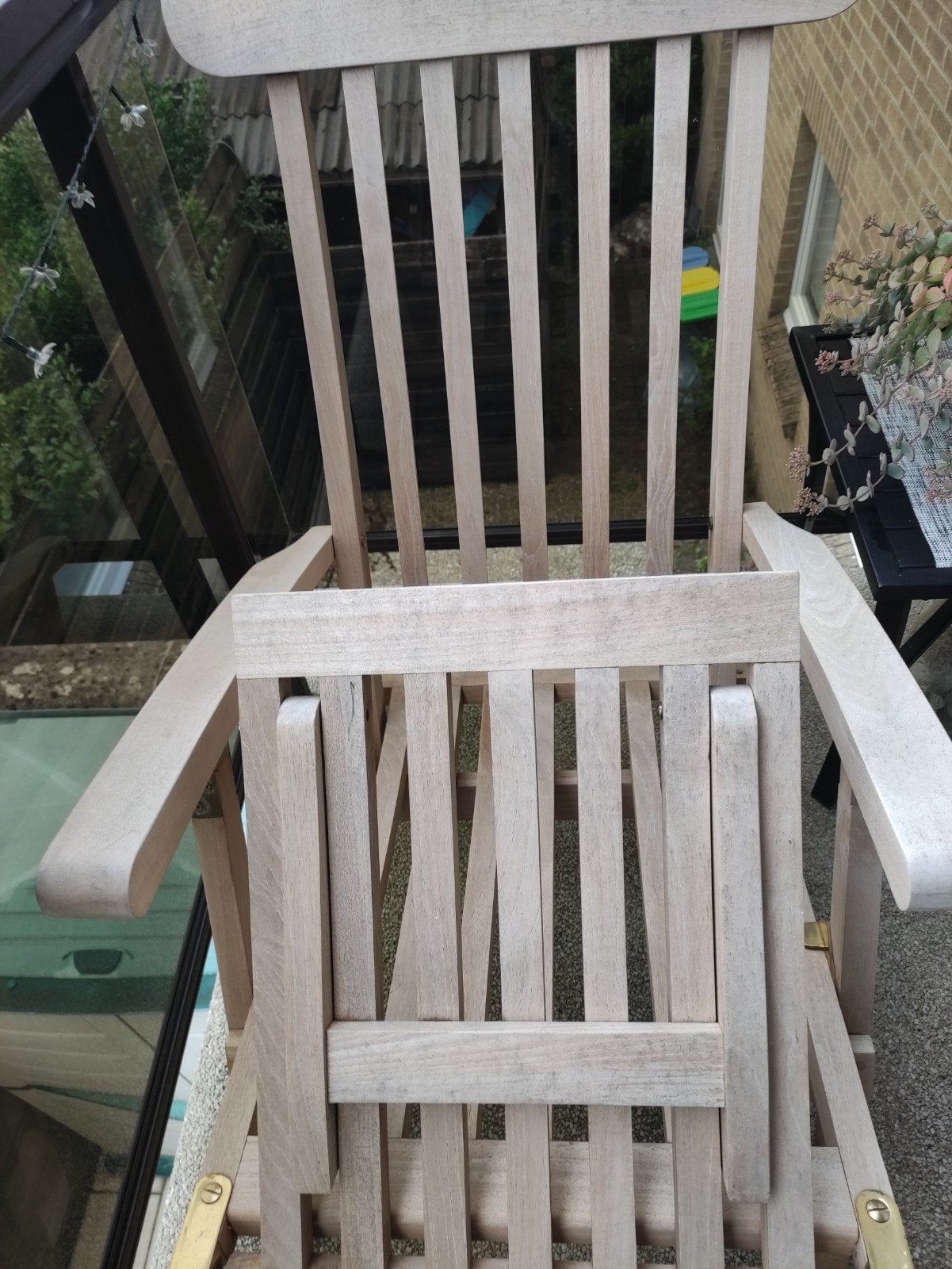 chaise longue de navire, Enlèvement, Comme neuf, Bois, Pliant
