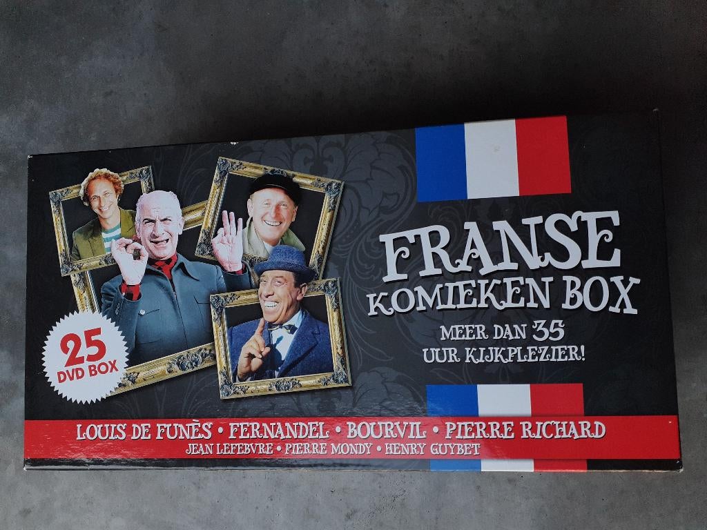25 DVD box De beste Franse komieken, Alle leeftijden, Ophalen, Zo goed als nieuw