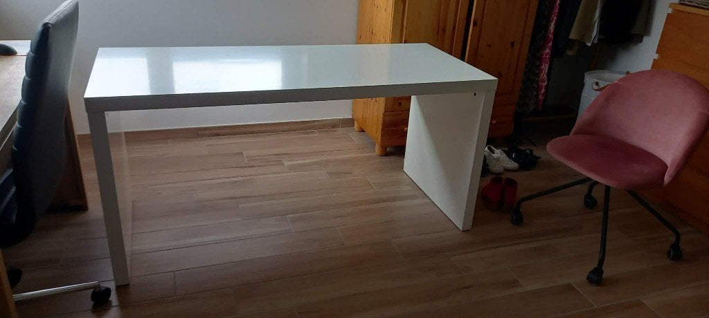 Bureau blanc IKEA, Maison & Meubles, 150 cm, 65 cm, Comme neuf, Enlèvement