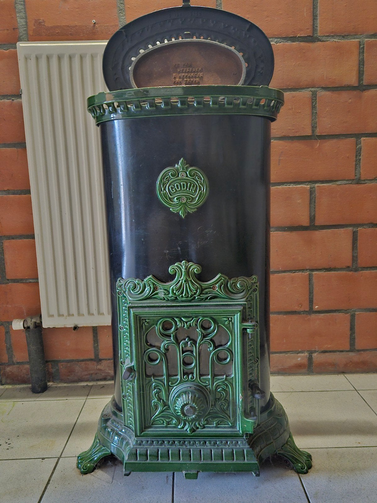 Gietijzeren allesbrander  Petit Godin, Ophalen, Overige brandstoffen, Nieuw, Vrijstaand