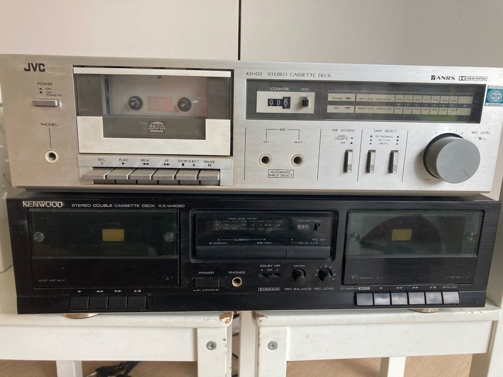Vintage cassettedeck Kenwood en JVC, TV, Hi-fi & Vidéo, Enlèvement, Kenwood