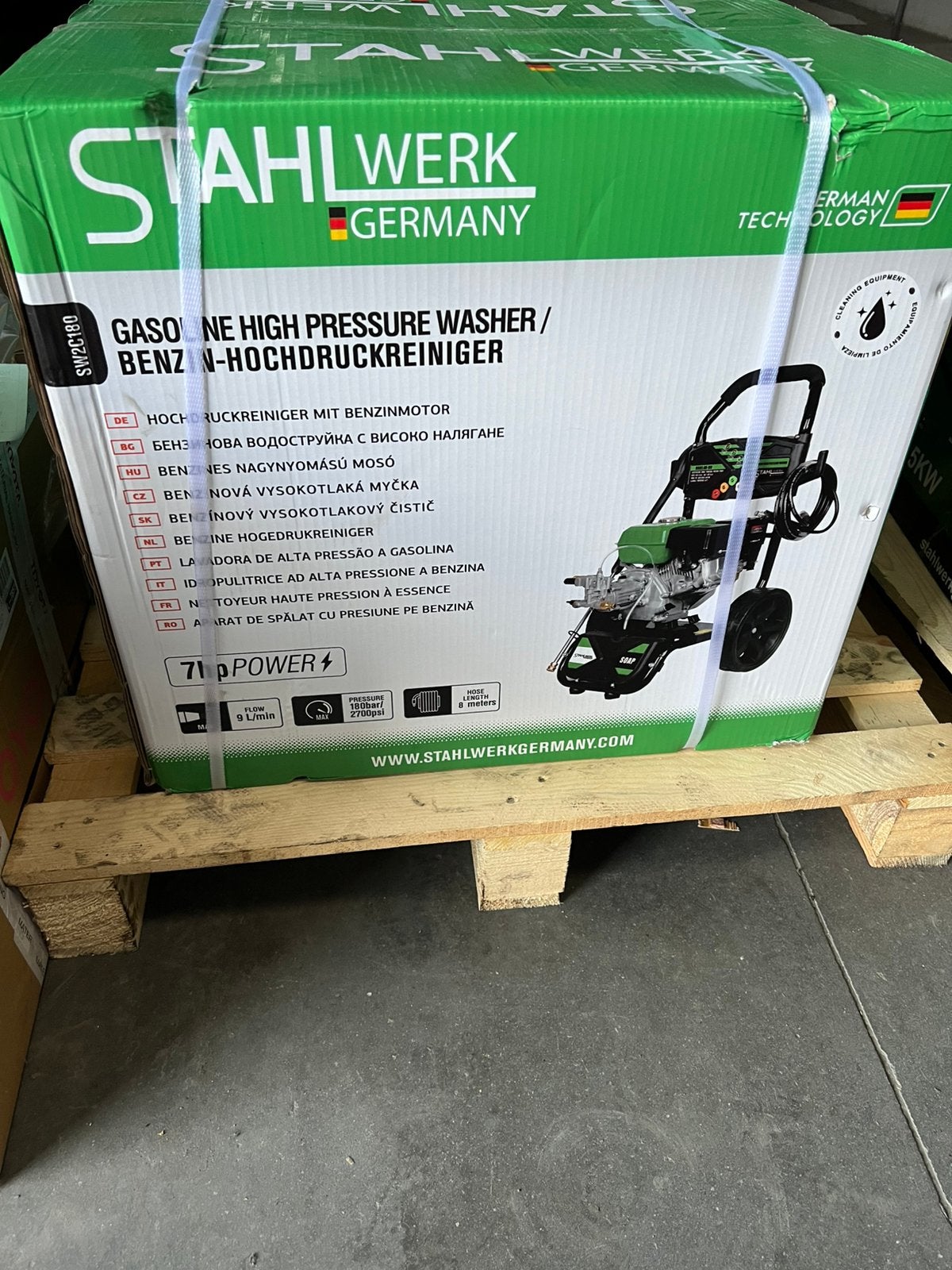Stahlwerk hogedrukreiniger, Ophalen, Nieuw, Benzine, Met regelbare waterdruk