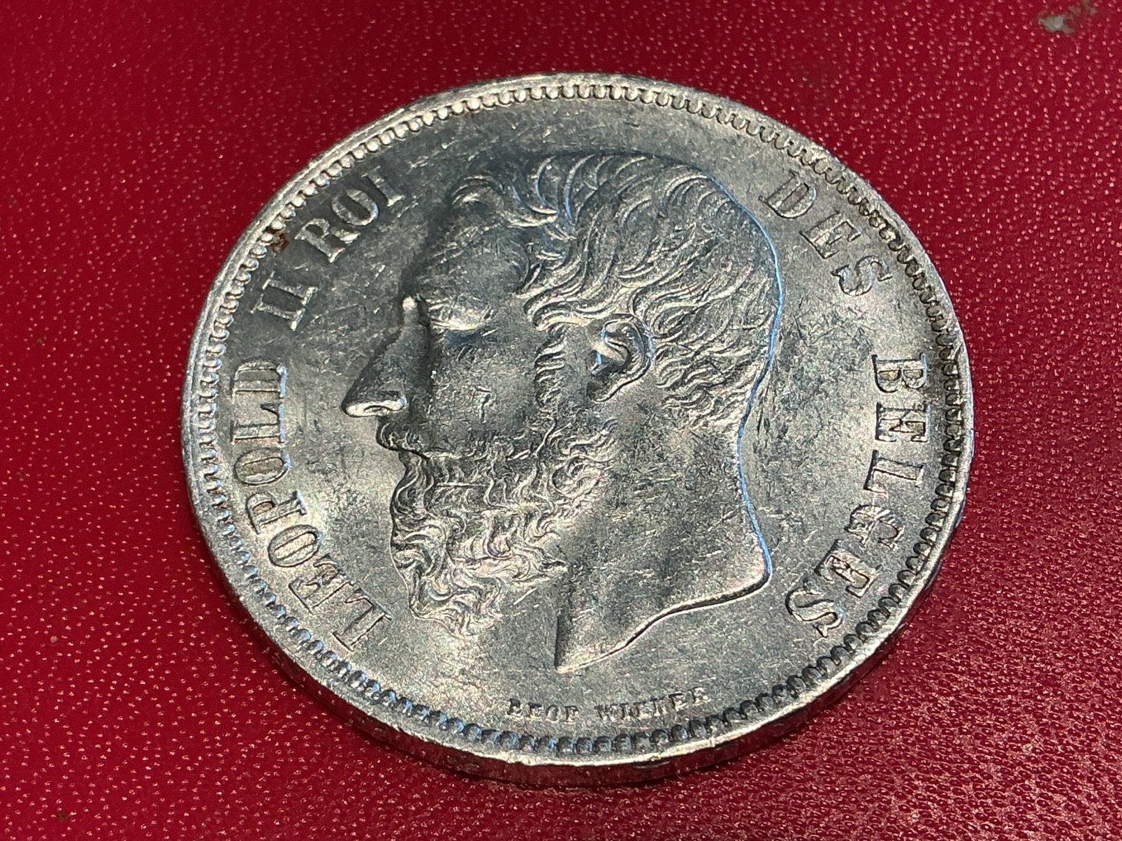 België 5 Frank 1873 zilver zeer mooi, Ophalen of Verzenden, Zilver