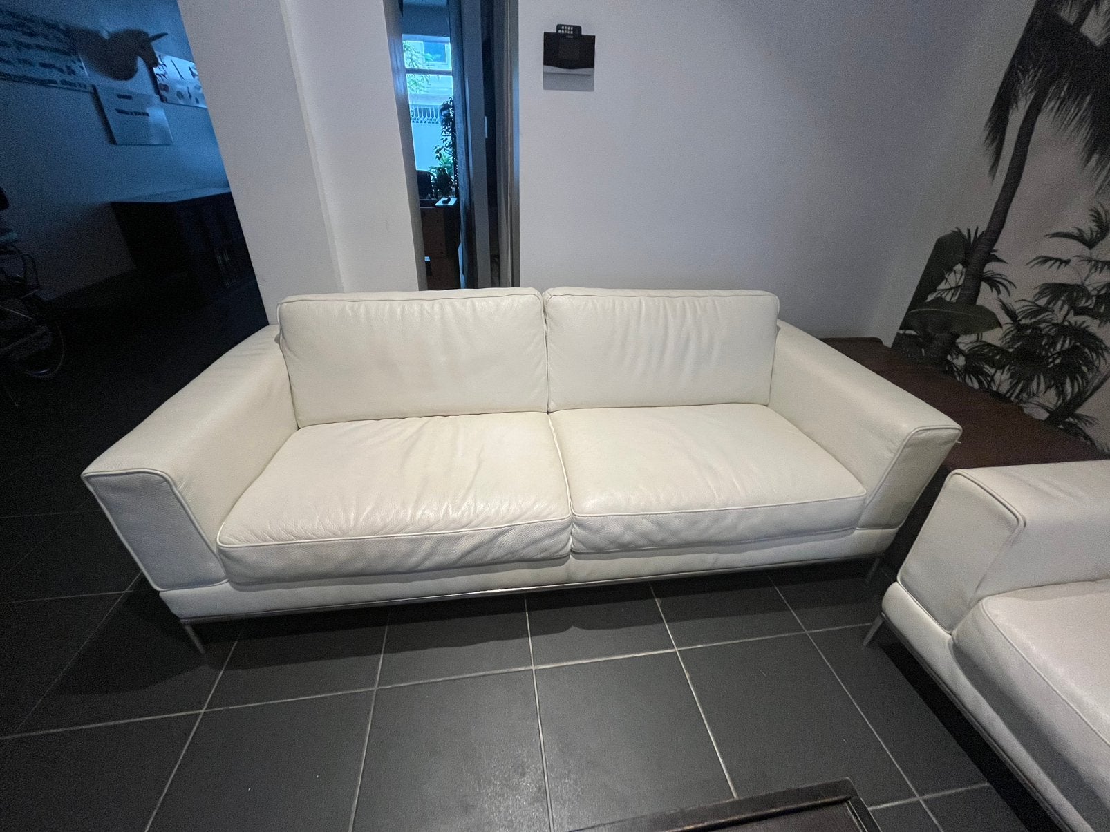 Lederen driezit IKEA ARILD, Ophalen, Gebruikt, Driepersoons, Modern