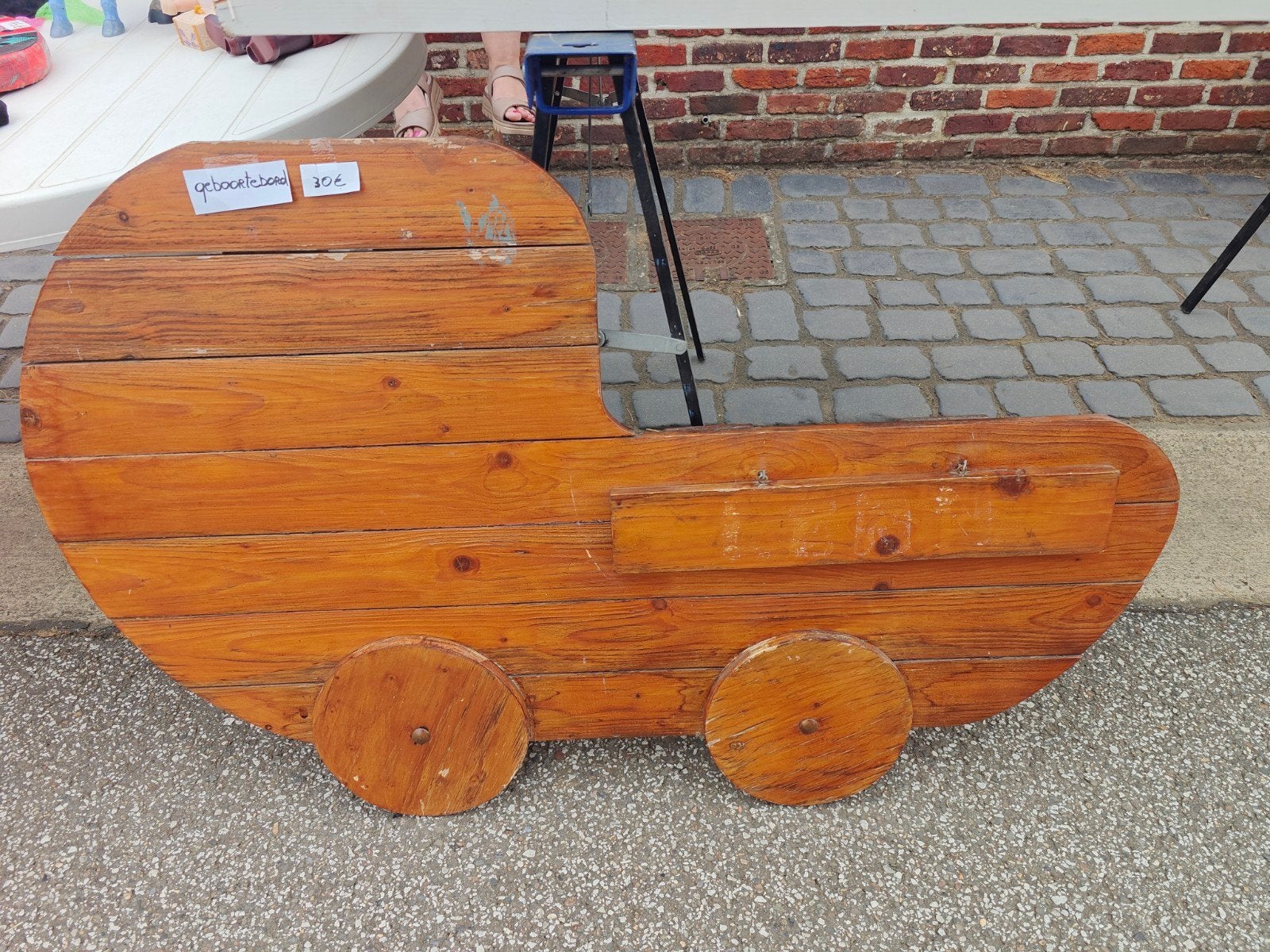Geboortebord hout wieg, Kinderen en Baby's, Kraamcadeaus en Geboorteborden, Ophalen of Verzenden, Geboortebord