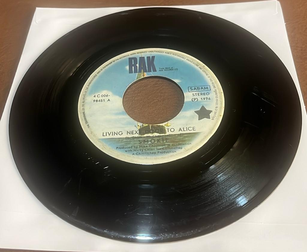 Smokie ‎– Living Next Door To Alice - 7” vinyl single - BE, Enlèvement ou Envoi, Utilisé, Single