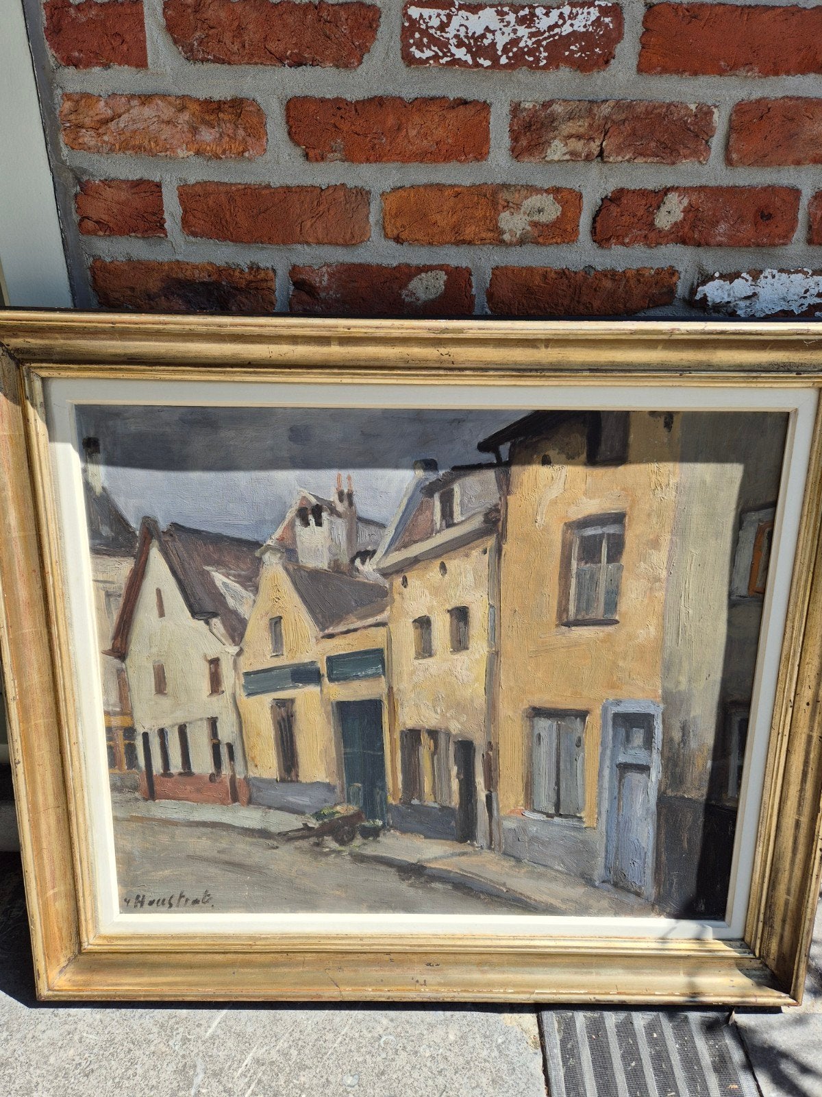 Rue des Marolles Bruxelles Gaston Haustraete, Antiquités & Art, Art | Peinture | Classique, Peinture à l'huile, Enlèvement, Paysage urbain / rural