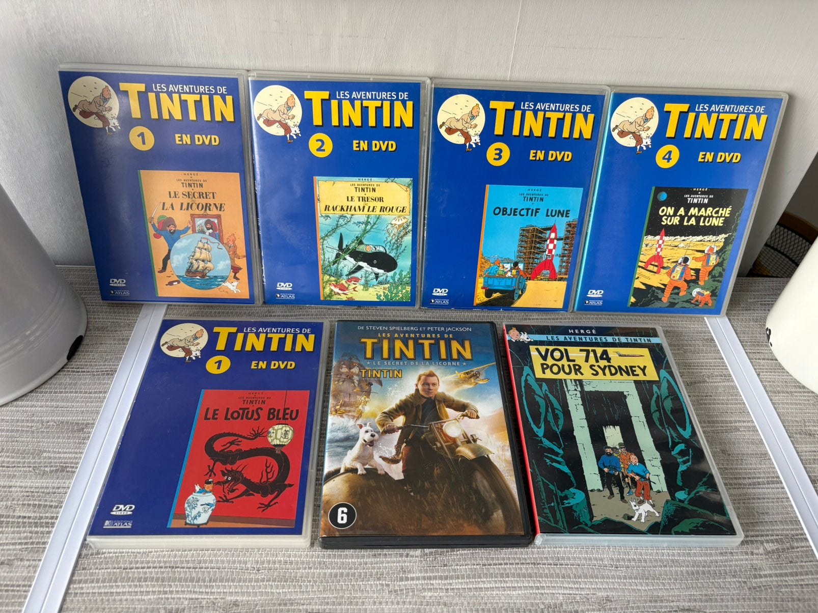 7 DVD'S „TINTIN”, Ophalen of Verzenden, Zo goed als nieuw