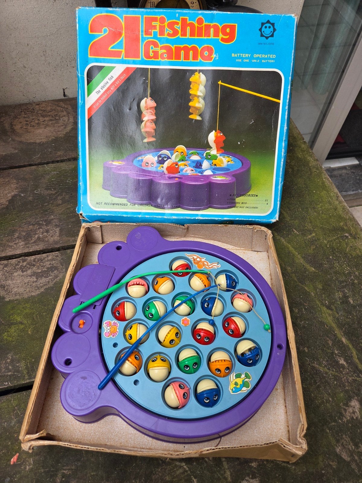 Vintage 70's visspel., Ophalen of Verzenden