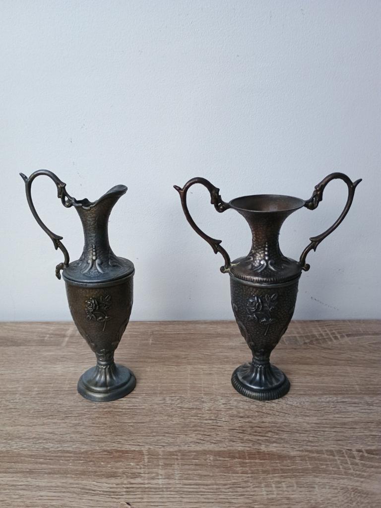 Anciens vases en régule, Antiquités & Art, Antiquités | Vases, Enlèvement ou Envoi