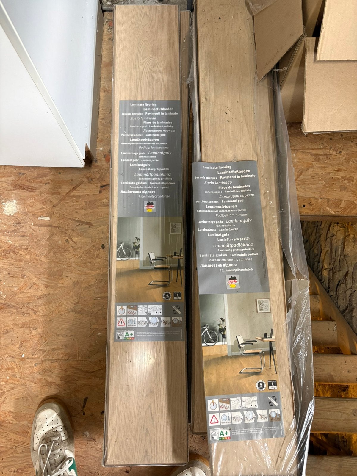 Parquet stratifié effet chêne, Enlèvement, Comme neuf, Parquet