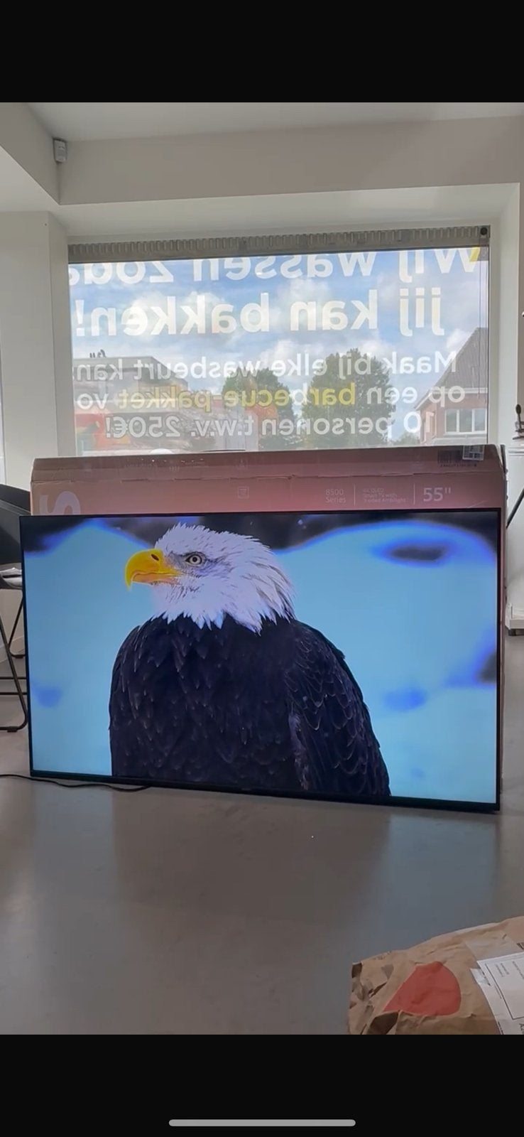Philips 55” 4K QLED Ambilight TV – als nieuw, Neuf, Philips, OLED, Enlèvement