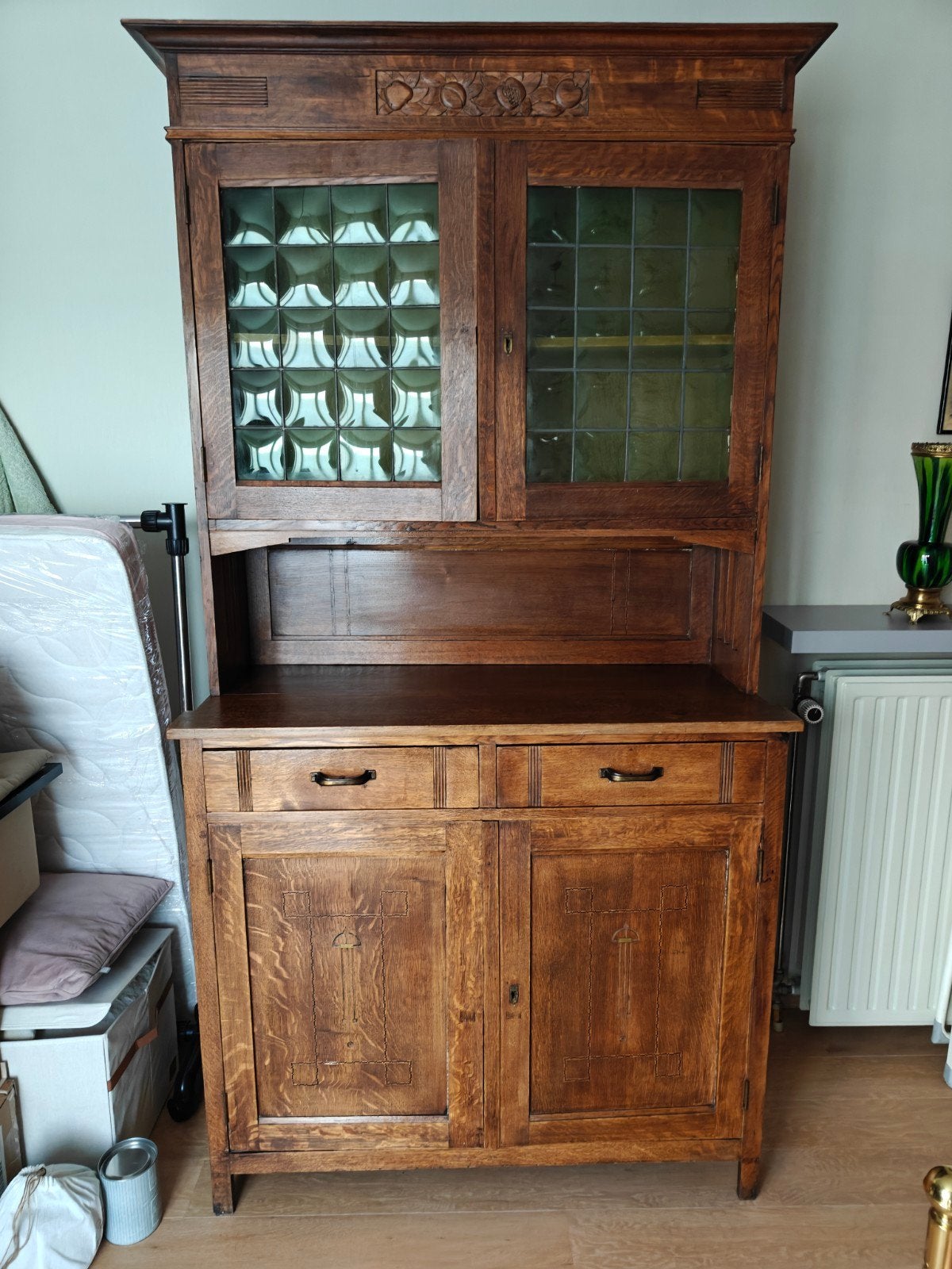 Buffet ancien en chêne New Art/Art Nouveau, vers 190, 25 à 50 cm, Art nouveau, 100 à 150 cm, Enlèvement
