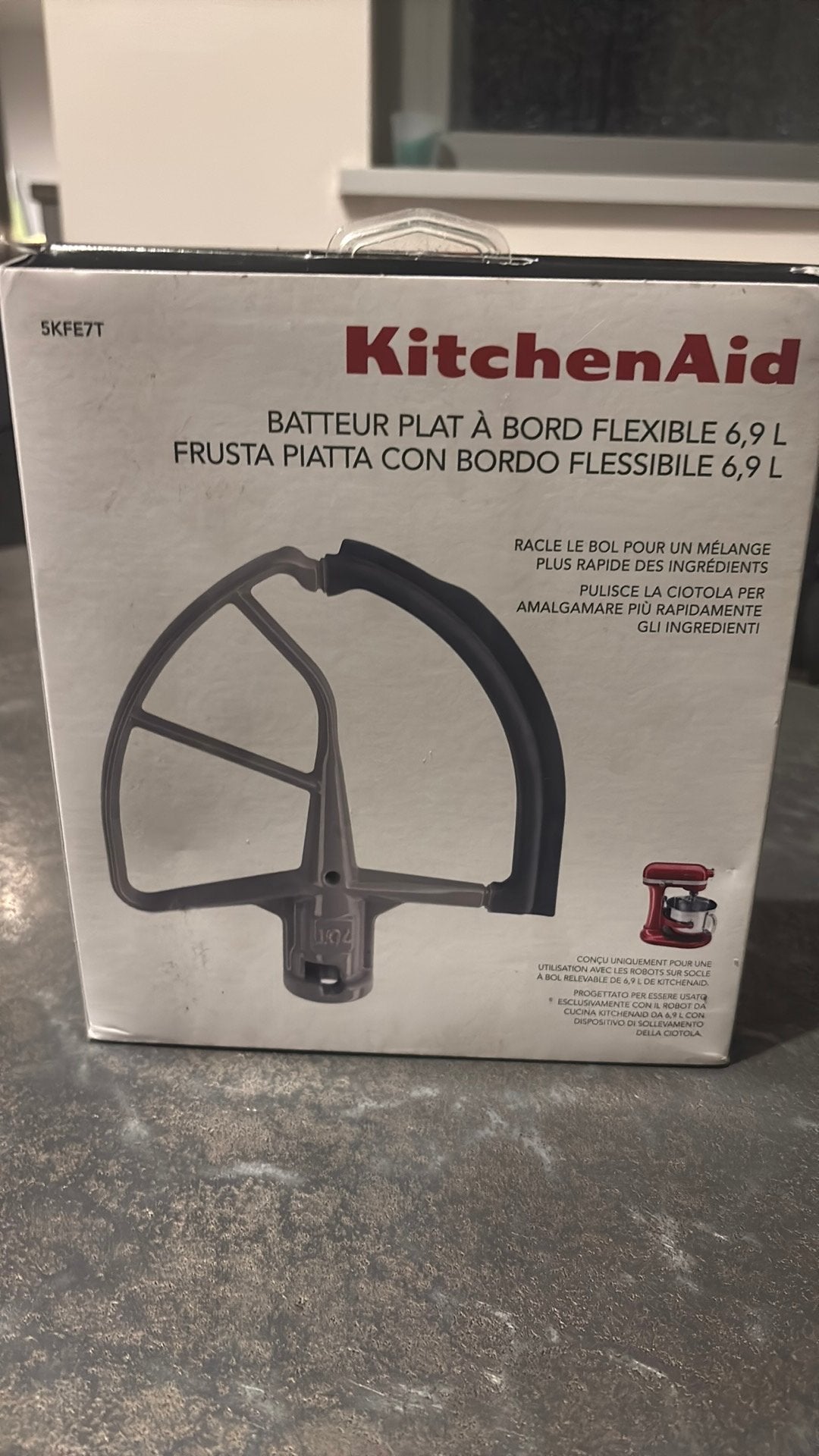 KitchenAid flexibele garde 5KFE7T (6,9 L) – NIEUW in doos, Ophalen of Verzenden, Zo goed als nieuw