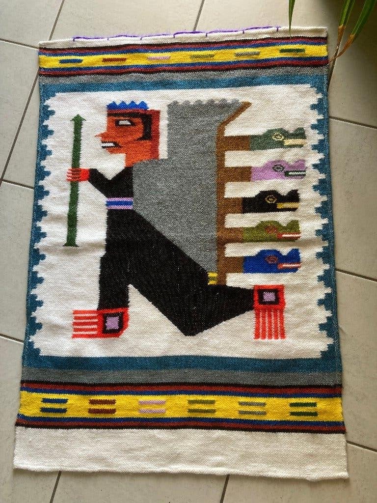 Tapisserie inca de l'Équateur, Vintage, Enlèvement ou Envoi, Comme neuf, Textile