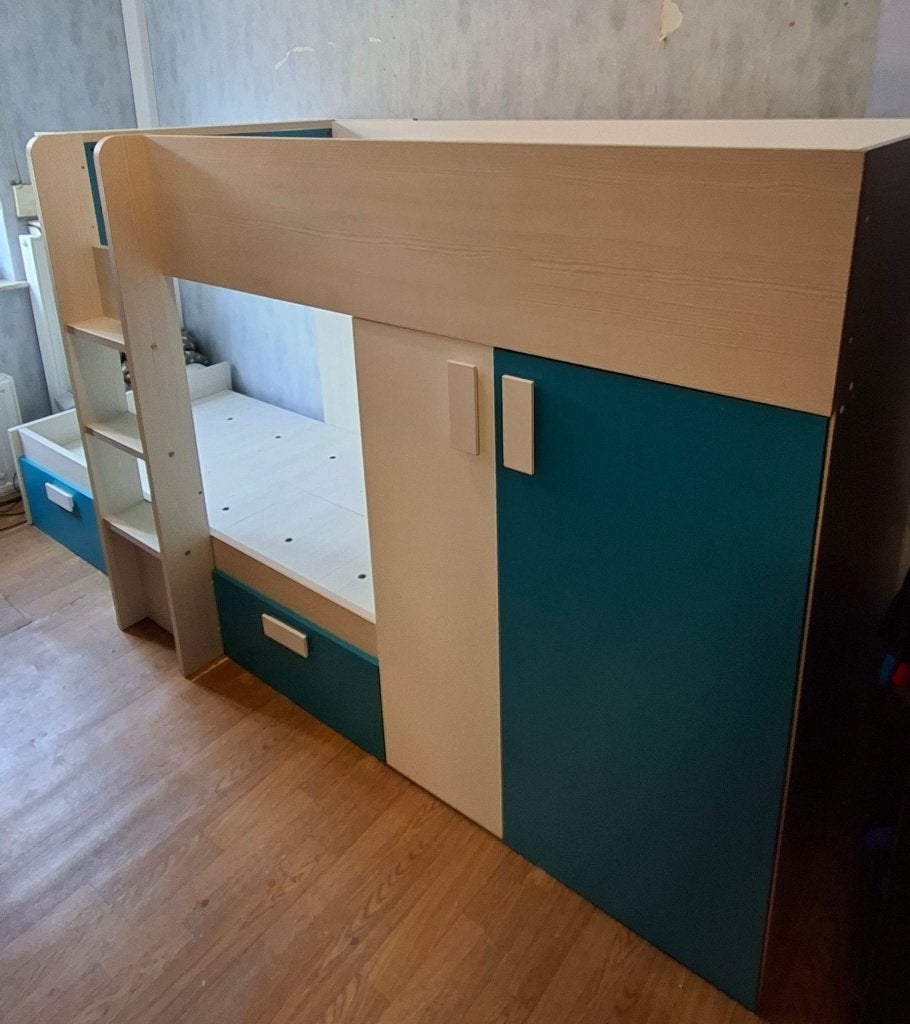 Lit enfant / lit mezzanine avec rangements, Ophalen, Zo goed als nieuw, Hoogslaper