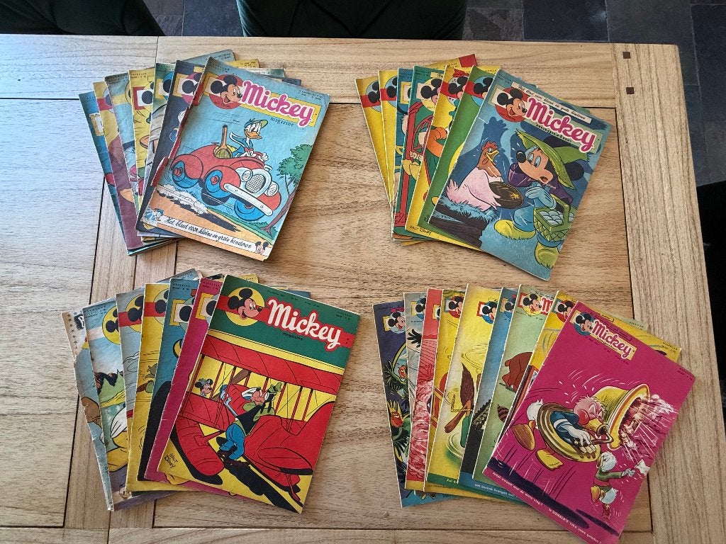29 ORIGINELE MICKEY MAGAZINES – 1954 t/m 1959, Ophalen of Verzenden, Donald Duck, Gebruikt, Overige typen