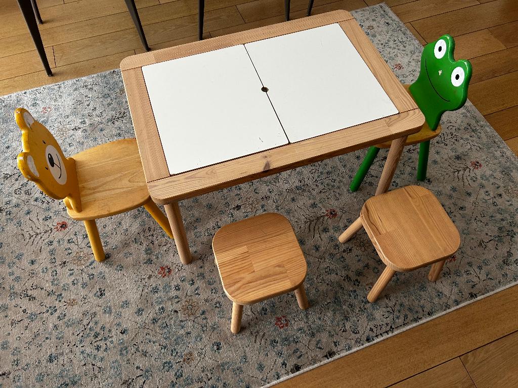 Kindertafel +stoelen, Kinderen en Baby's, Ophalen, Gebruikt, Tafel(s) en Stoel(en)