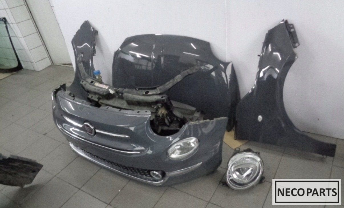 FIAT 500 FACELIFT VOORKOP BUMPER KOPLAMP ALLES LEVERBAAR !!!, Auto-onderdelen, Gebruikt, -, Ophalen of Verzenden, Achter