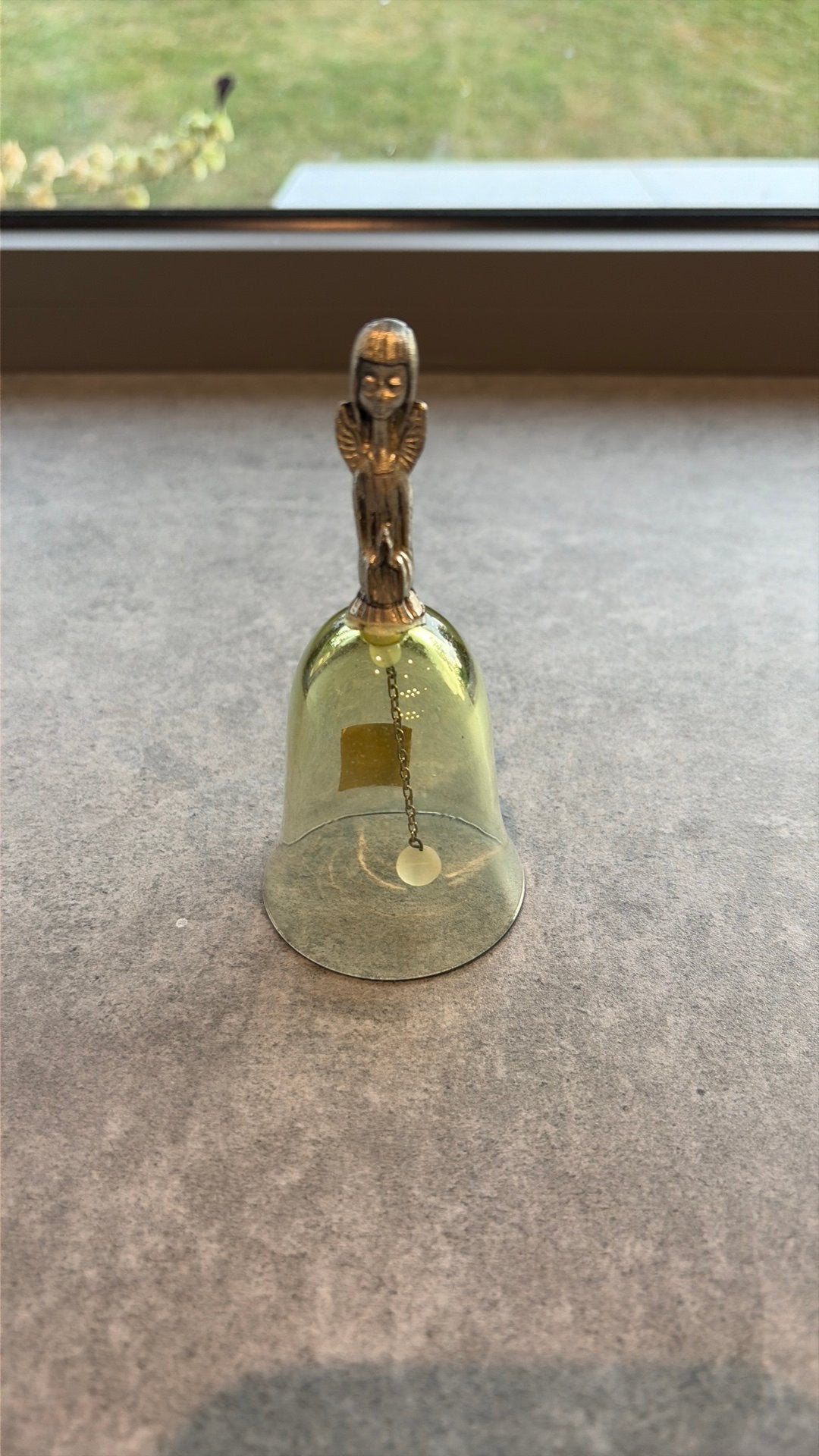 Bel van Murano-glas, Gemerkt, 11 cm, Groen, Overige typen