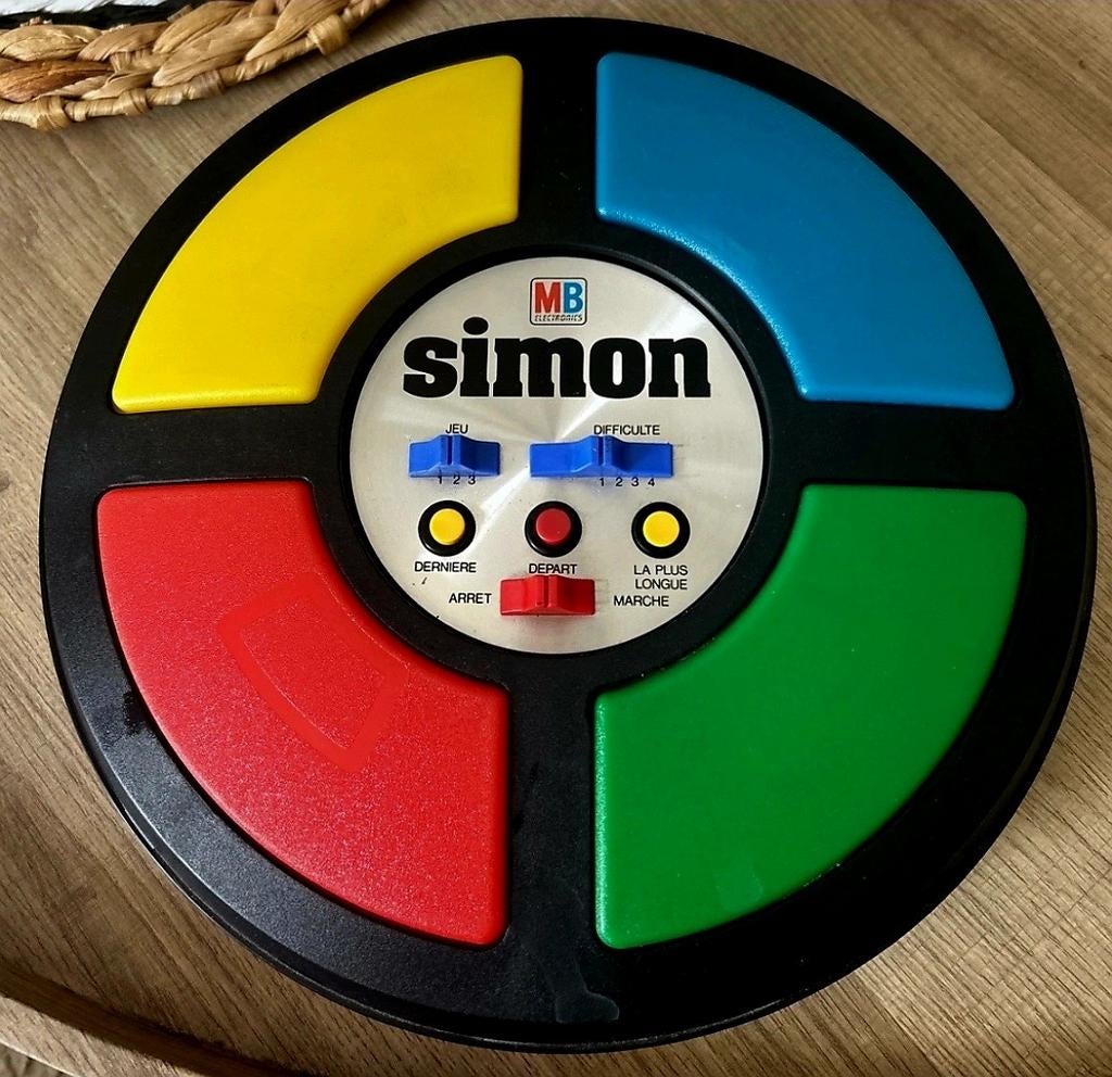 Jeu vintage années 80 Simon de MB fonctionne parfaitement, Enlèvement ou Envoi