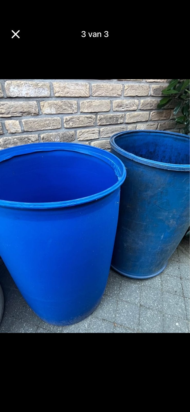 Watervat/ regenton 200l, 150 liter of meer, Ophalen, Gebruikt, Kunststof
