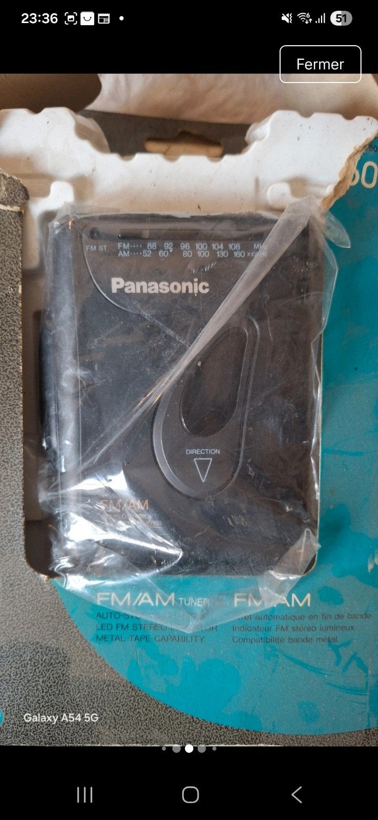 Walkman Panasonic RQ-V60 gloednieuwe doos met originele oort, Audio, Tv en Foto, Walkmans, Discmans en Minidiscspelers, Ophalen of Verzenden