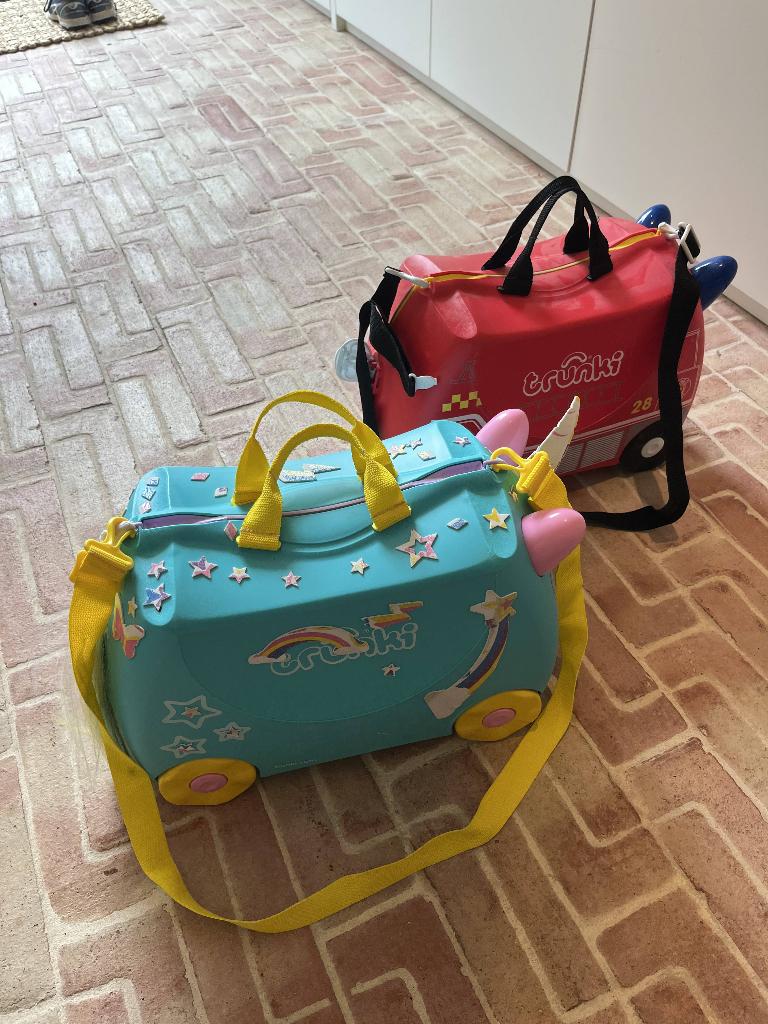 Twee kinderkoffertjes van Trunki in perfecte staat, Enfants & Bébés, Enlèvement, Comme neuf, Découverte
