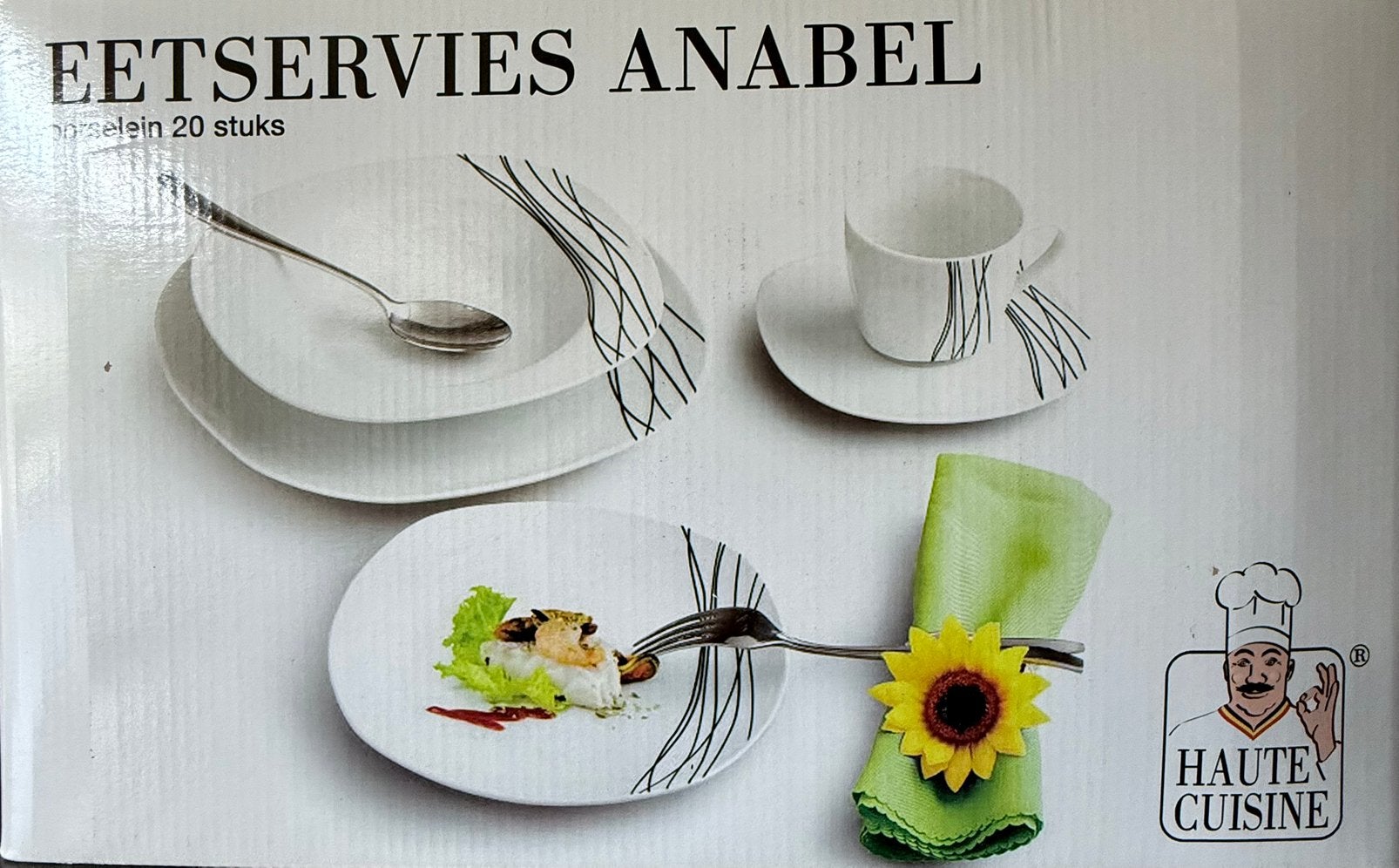 20-delig servies nieuw, Maison & Meubles, Cuisine | Vaisselle, Enlèvement, Neuf, Moderne, Service complet