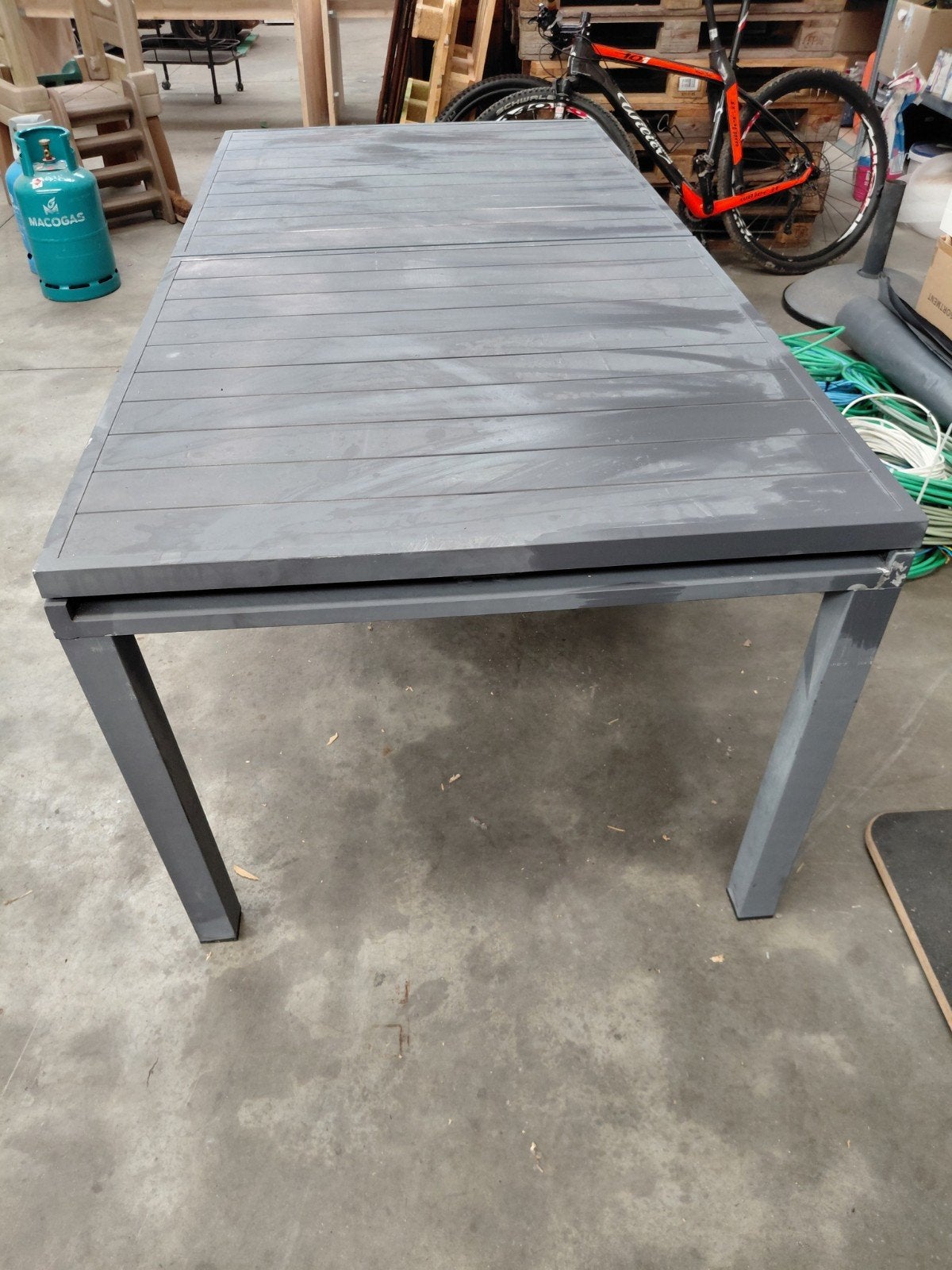 Uitschuifbare tuintafel, L 2m, uitgeschiven 3m, B 1m, Tuin en Terras, Ophalen