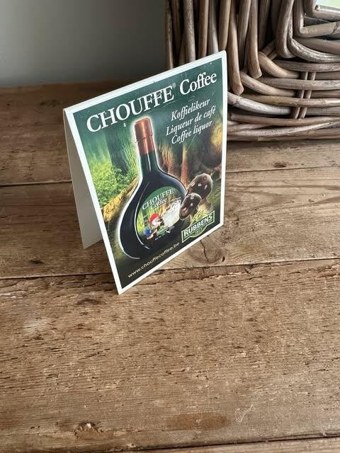 Chouffe coffee reclame tafel PVC, Ophalen, Nieuw, Reclamebord, Plaat of Schild, Overige merken