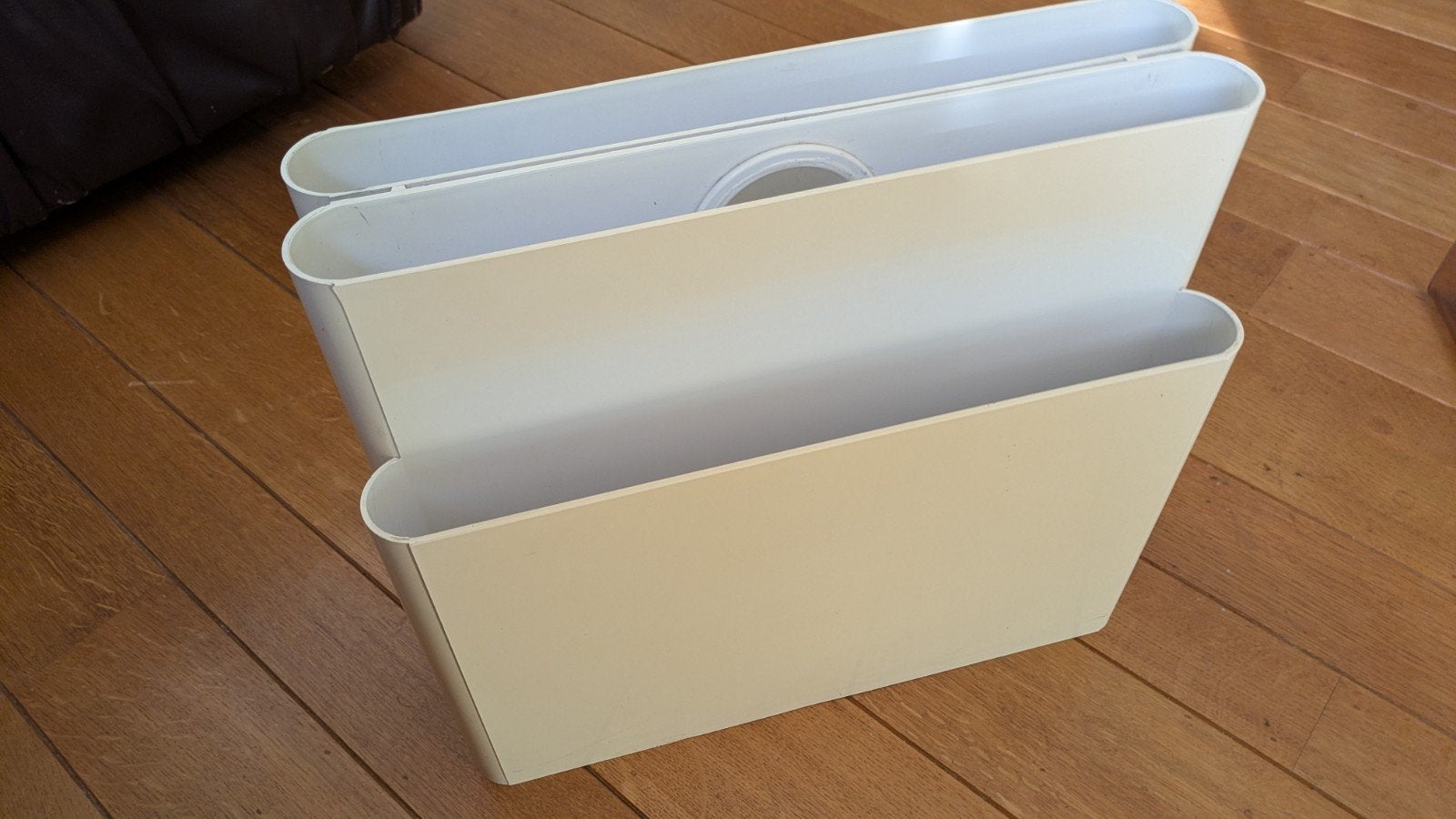 Vintage Kartell Tijdschriftenrek – Giotto Stoppino, Enlèvement, Blanc, Plastique