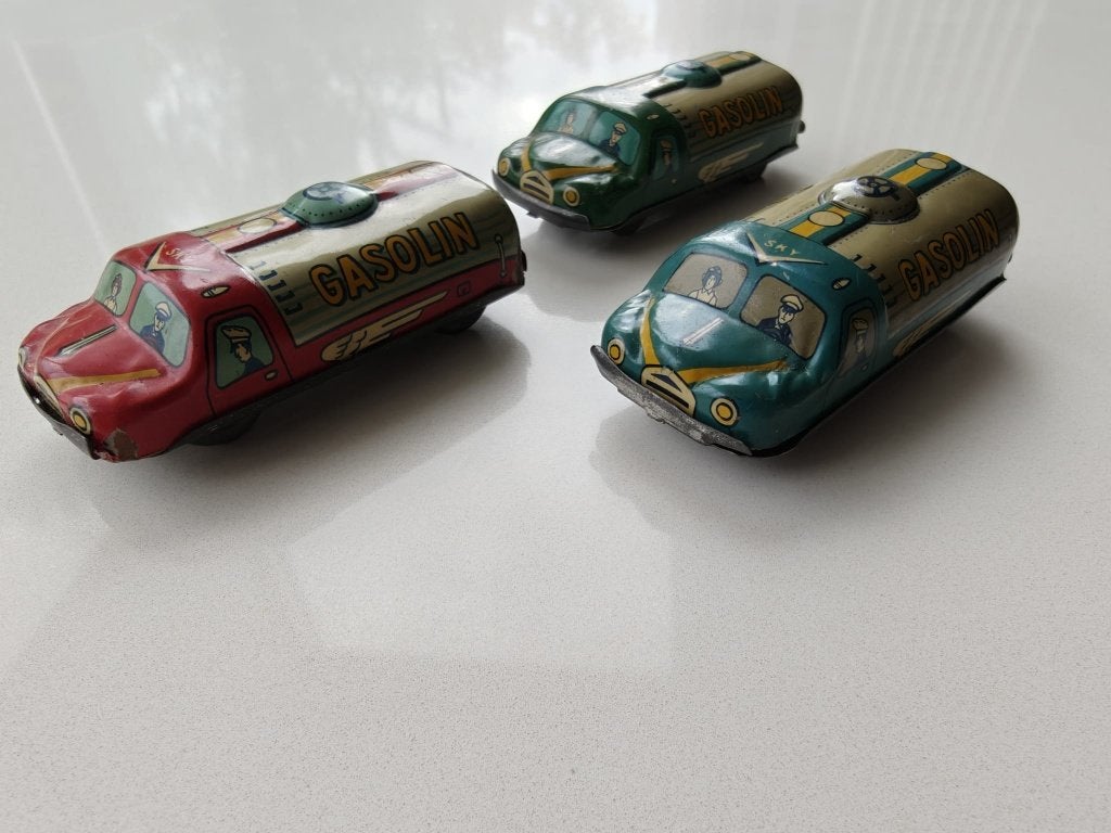 Japans vintage speelgoedauto's, Ophalen of Verzenden, Gebruikt