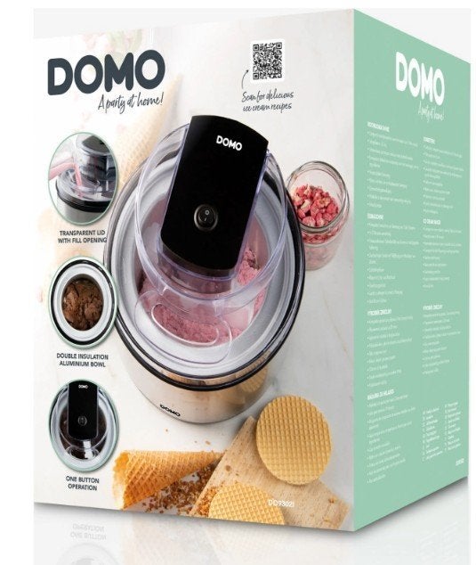 Sorbetière à glace domo utiliser 2 fois., Electroménager, Enlèvement, Neuf