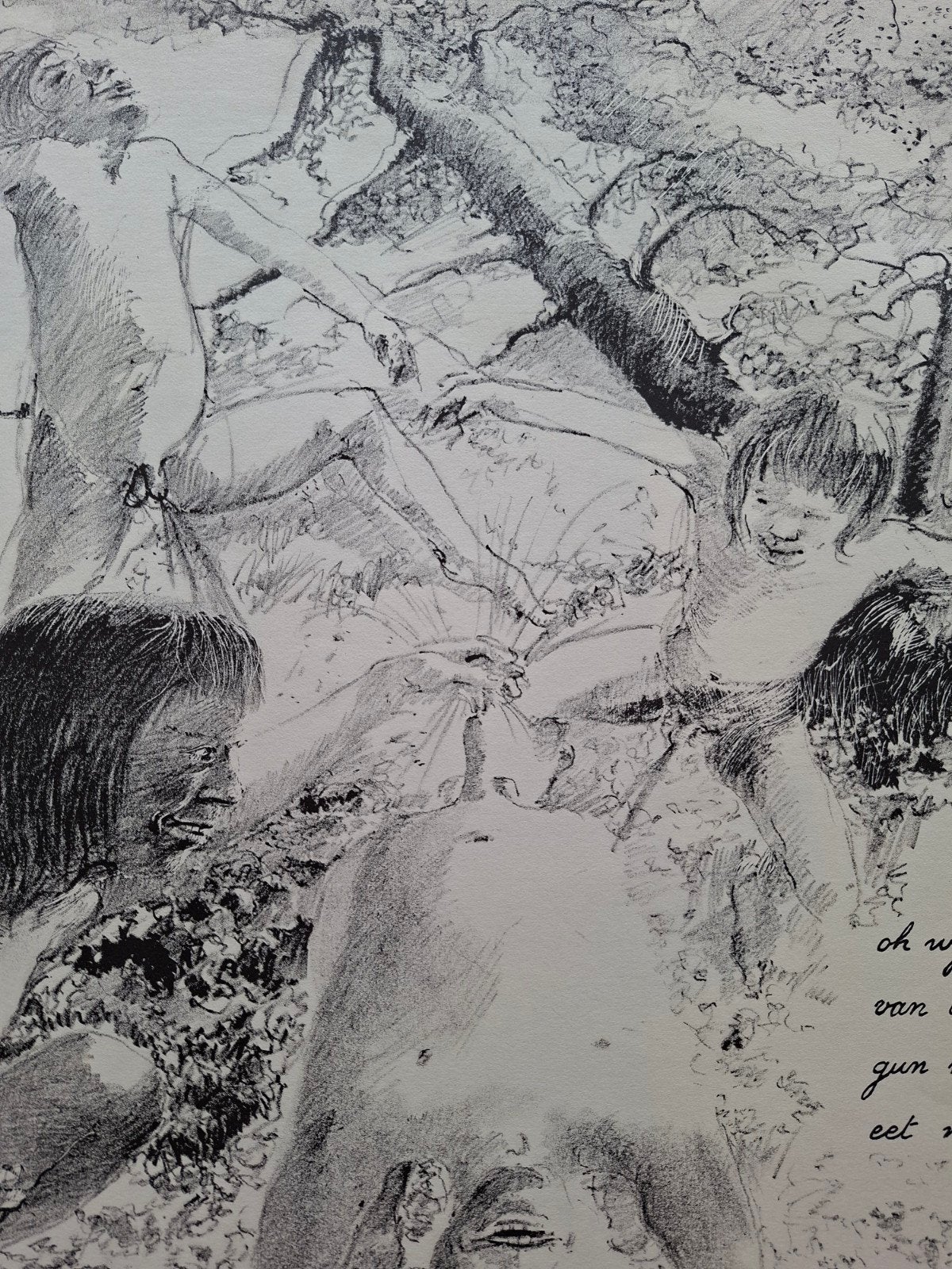 DE BRUYNE Dees "Oh diertje oh pleziertje..." litho, Antiek en Kunst, Genummerd, Ophalen of Verzenden