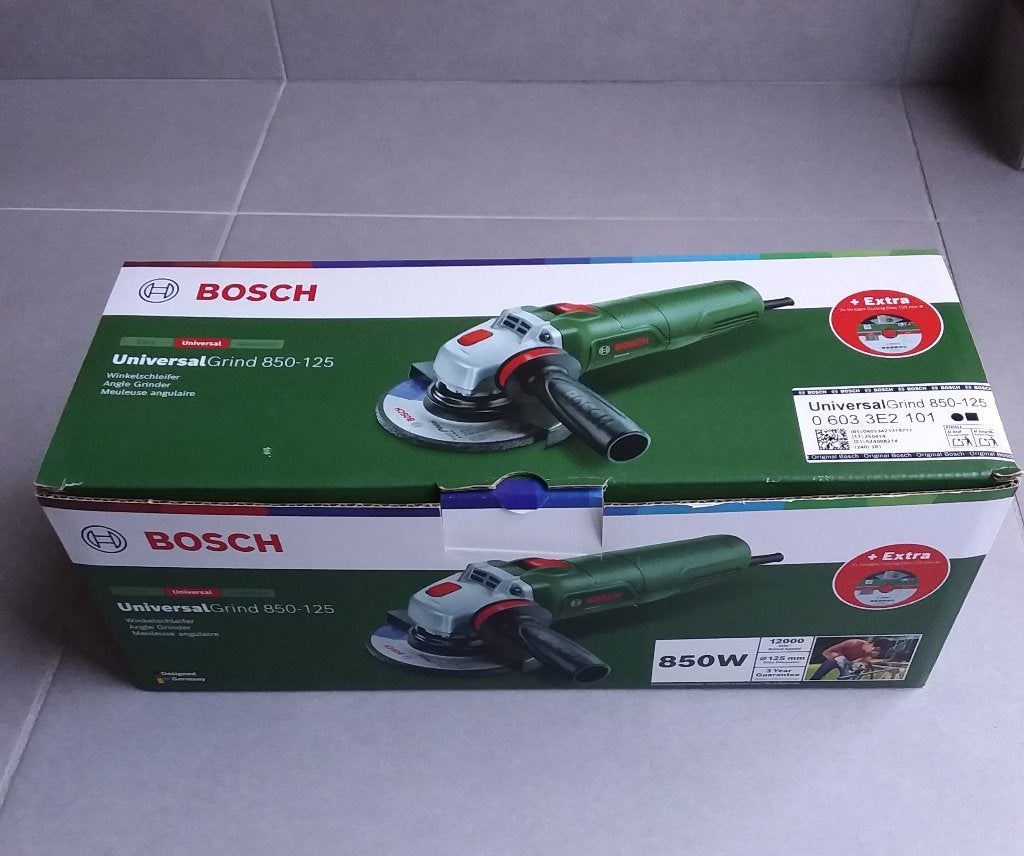 NIEUW IN VERPAKKING Bosch 850-125 met 2 extra schijven, Doe-het-zelf en Bouw, Ophalen of Verzenden, Nieuw, Haakse slijper, Bosch