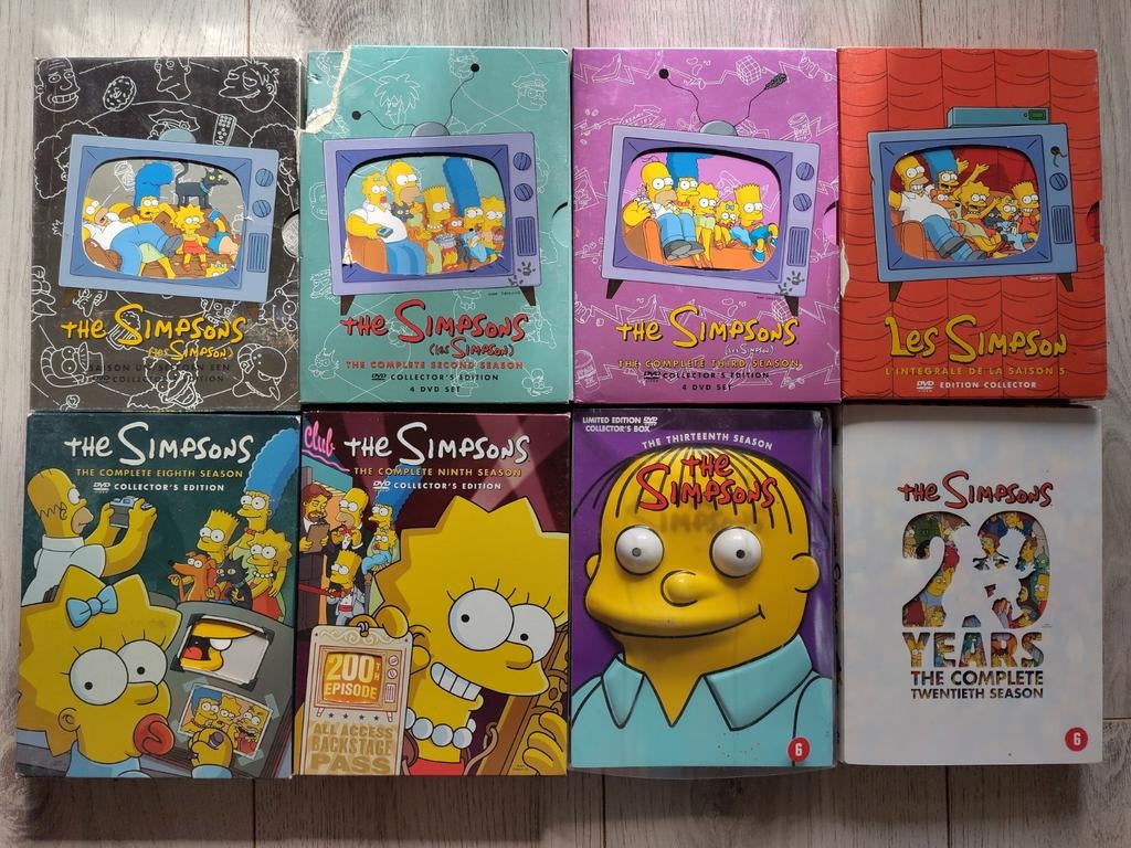 8 seizoenen van The Simpsons op dvd, Ophalen of Verzenden