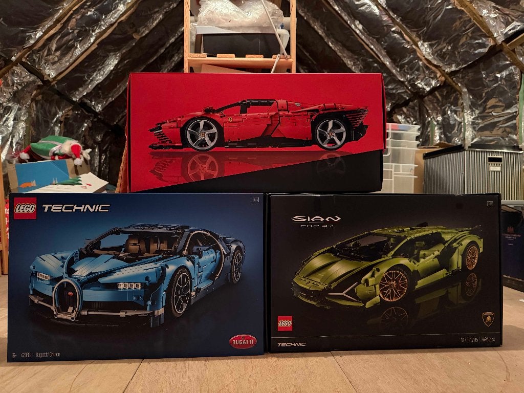 LEGO Technic 42083 Bugatti 42115 Lamborghini 42143 Ferrari, Neuf, Enlèvement ou Envoi, Lego, Ensemble complet
