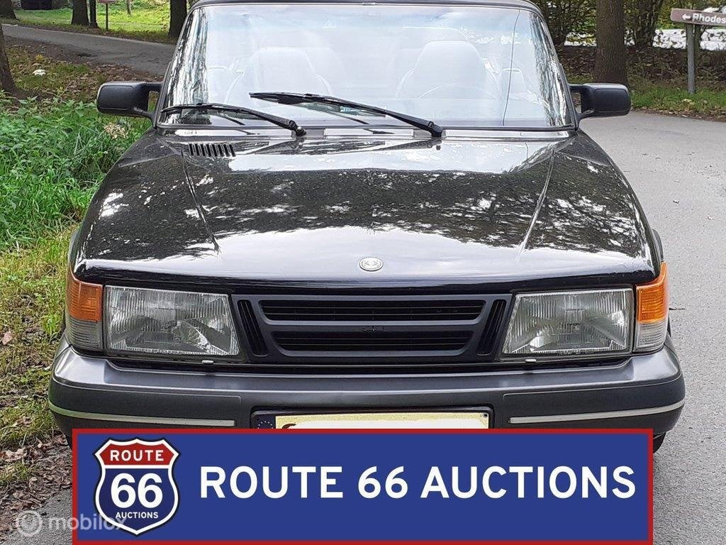Saab 900 Turbo Aero | 1991 | Route 66 Auctions, Auto's, Zwart, Bedrijf, Handgeschakeld, Overige carrosserie